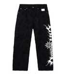Revenge X City Morgue Logo Distressed Boro Denim Pant Black