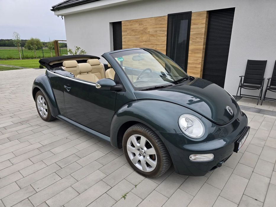 Volkswagen New Beetle 2.0-115KM Cabrio, Skóra, Alu, Pod. fotele, Klima, Zarejestrowany w PL