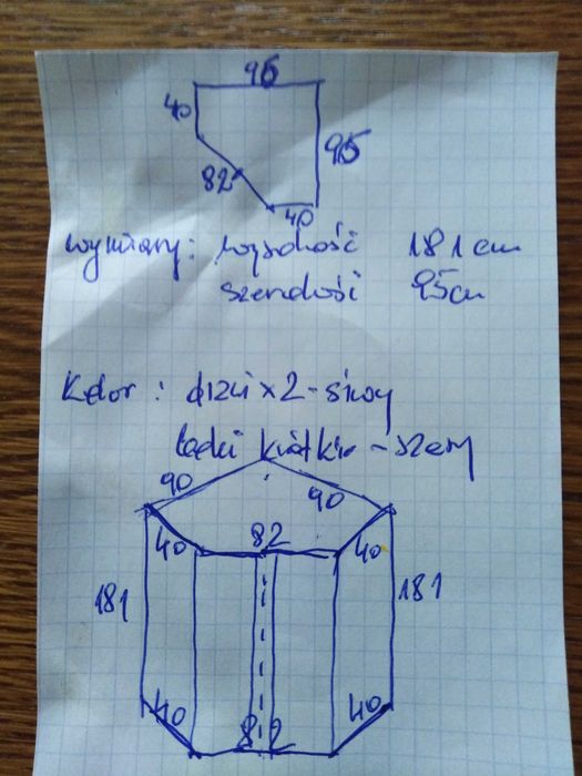 szafa narożna duża pojemna