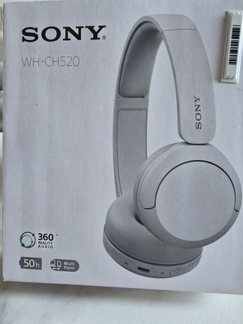 Słuchawki bezprzewodowe sony wh-ch520 białe