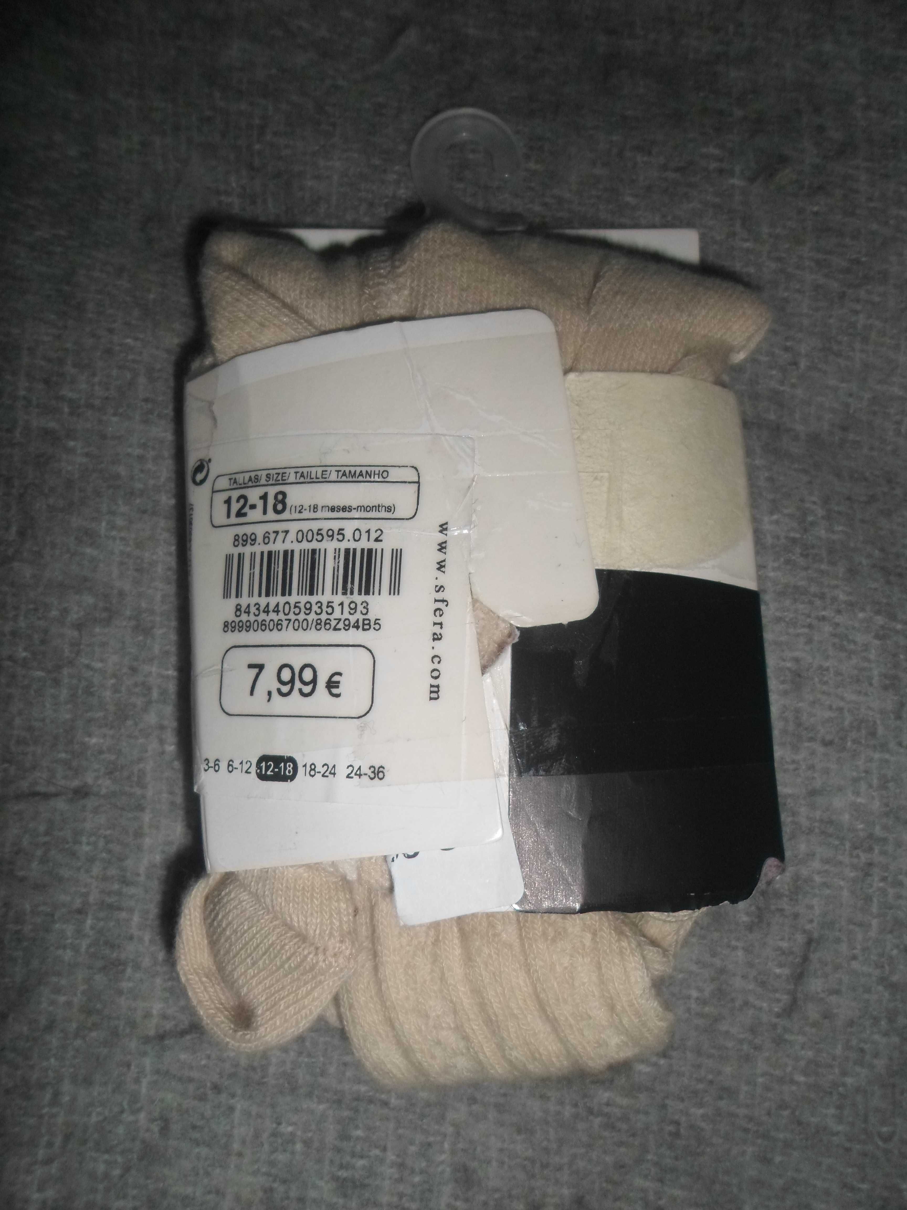 2 pares de meia calças  novas com etiqueta para bebe