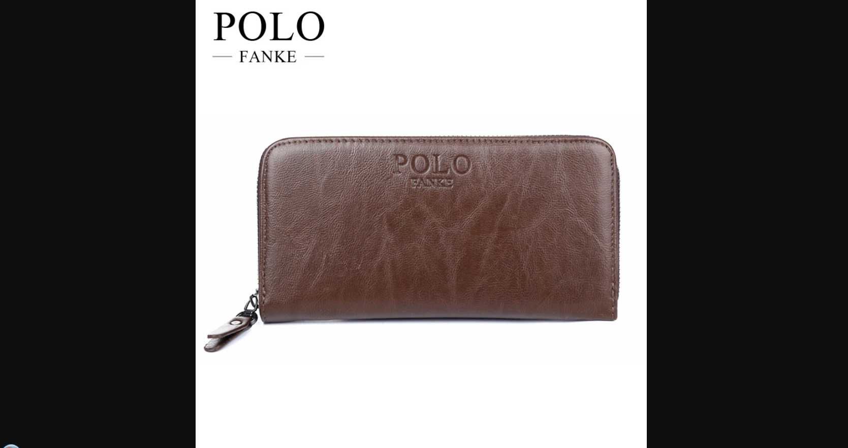 Мужской чоловічий шкіряний кожаный кошелек портмоне клатч Polo Fanke