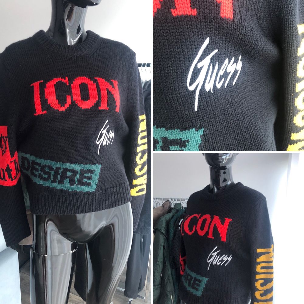 Guess sweter wełniany nowy ICON wersja limitowana xs