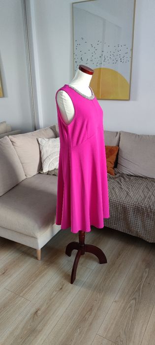 Sukienka bez rękawów imprezowa Dorothy Perkins XXL/44/16 róż fuksja