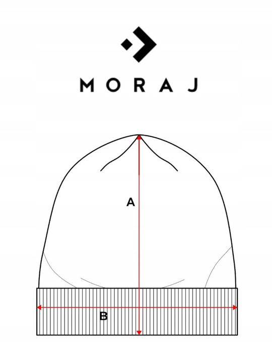 Dzianinowa Czapka Męska Uniwersalna Klasyczna Przejściowa Z Logo Moraj