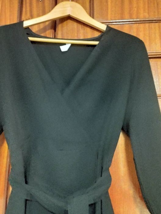 Vestido mango preto tamanho m