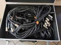 Kabel xlr 32szt mikrofonowy 1,5m, 3m, 10m + walizka