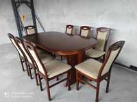 Piękny masywny stół 3m rozłożony i 8 krzeseł  DOWÓZ WYSYŁKA