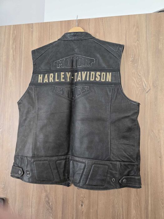 Colete de couro Harley Davidson usado uma vez tamanho XL