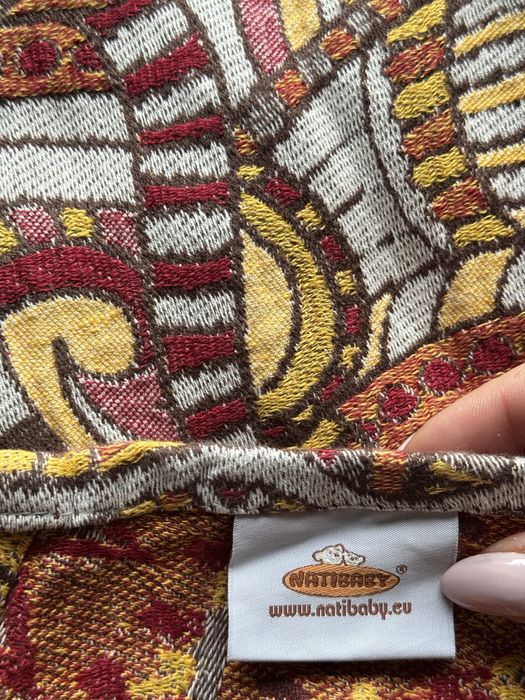 Chusta do noszenia dzieci Natibaby Aztec Glass Cinnamon gruba