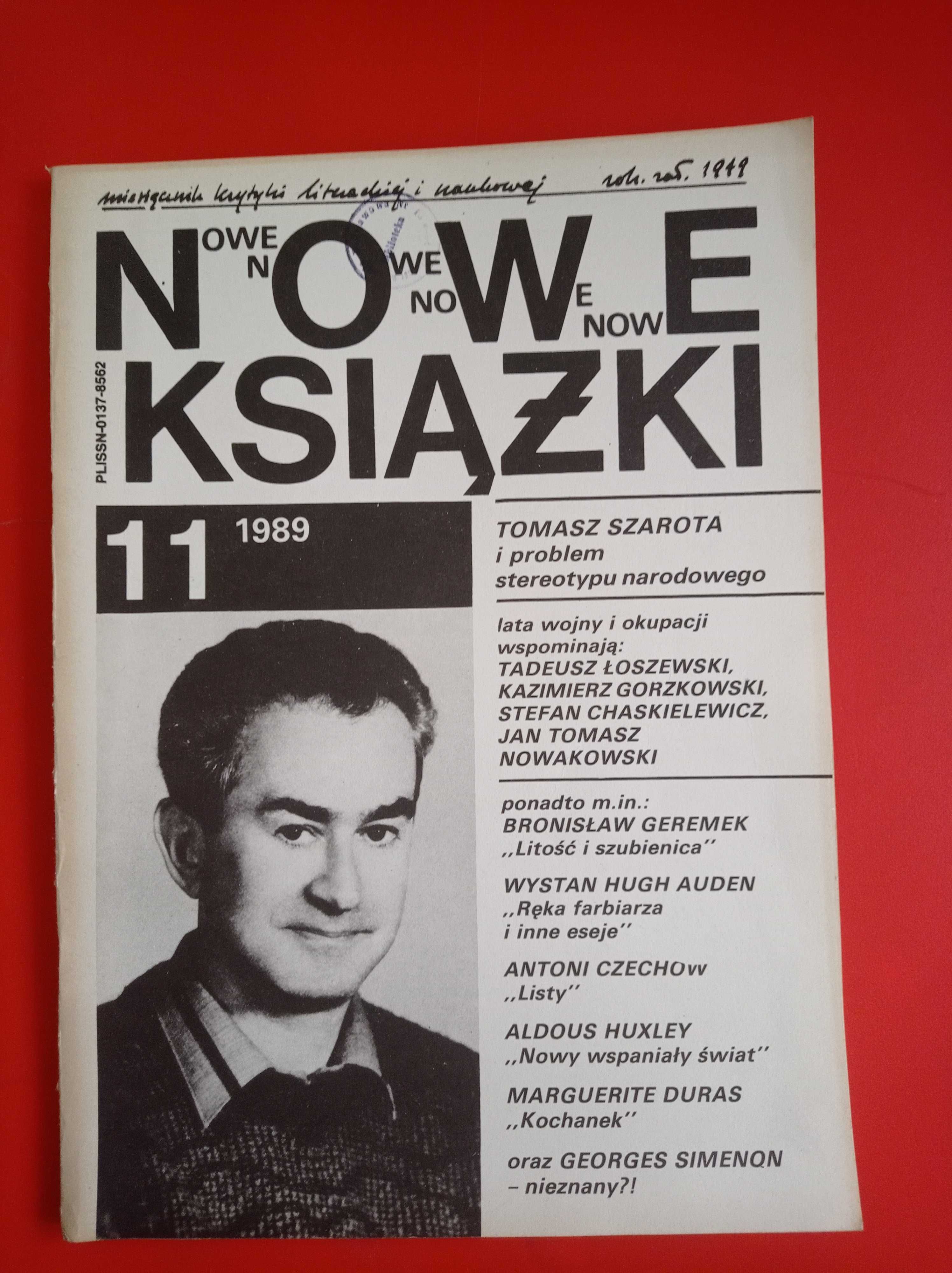 Nowe książki, nr 11 listopad 1989, Tomasz Szarota