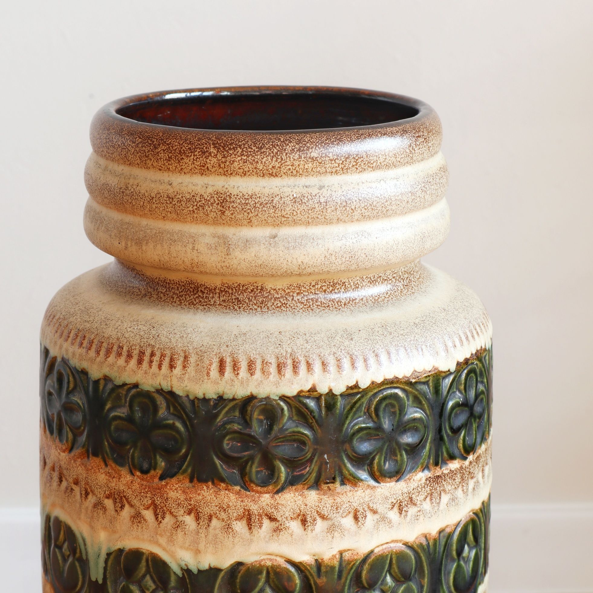 Duży wazon podłogowy Scheurich Keramik West Germany 289-47 vintage
