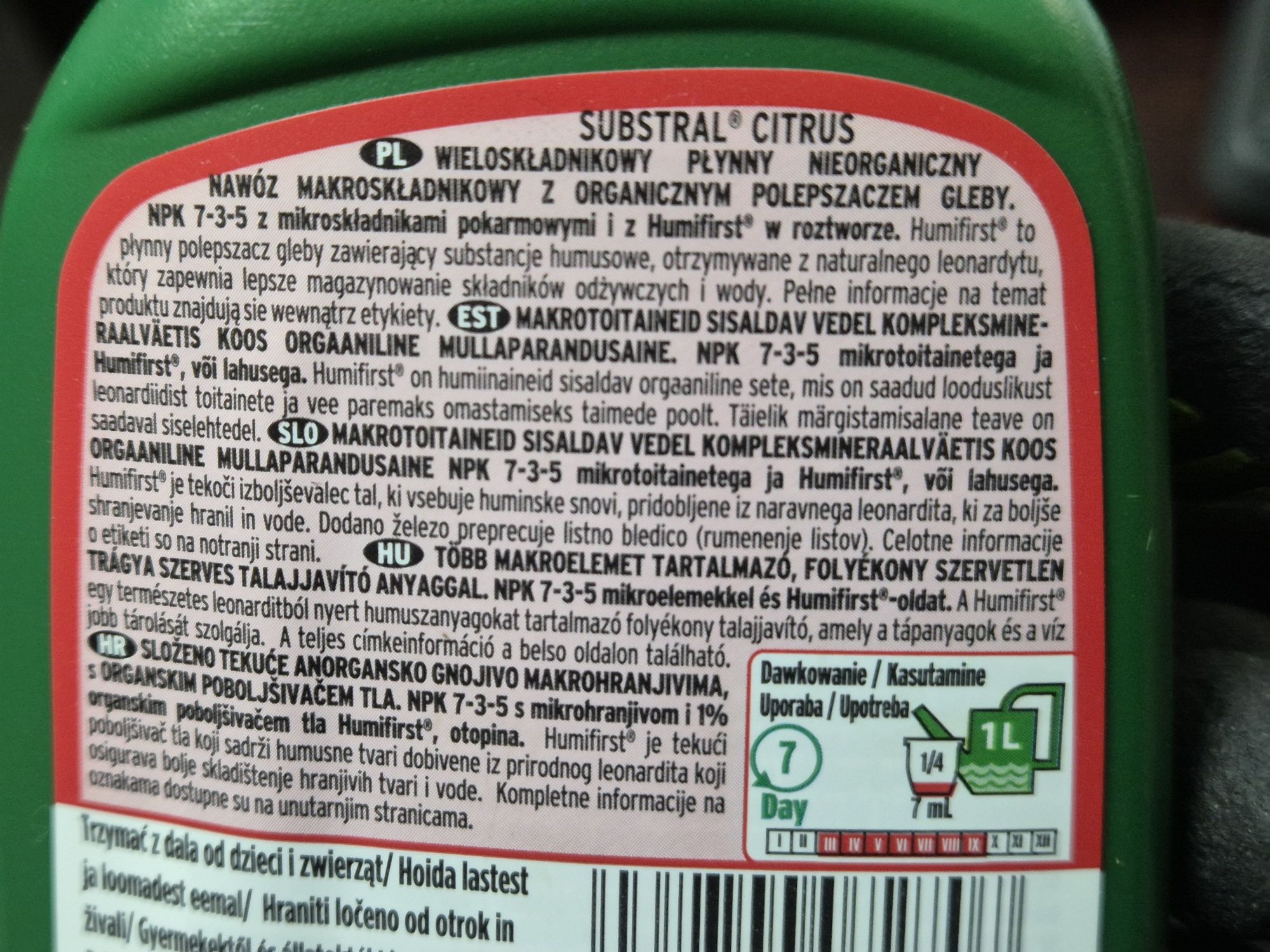Nawóz do cytrusów 250 ml SUBSTRAL