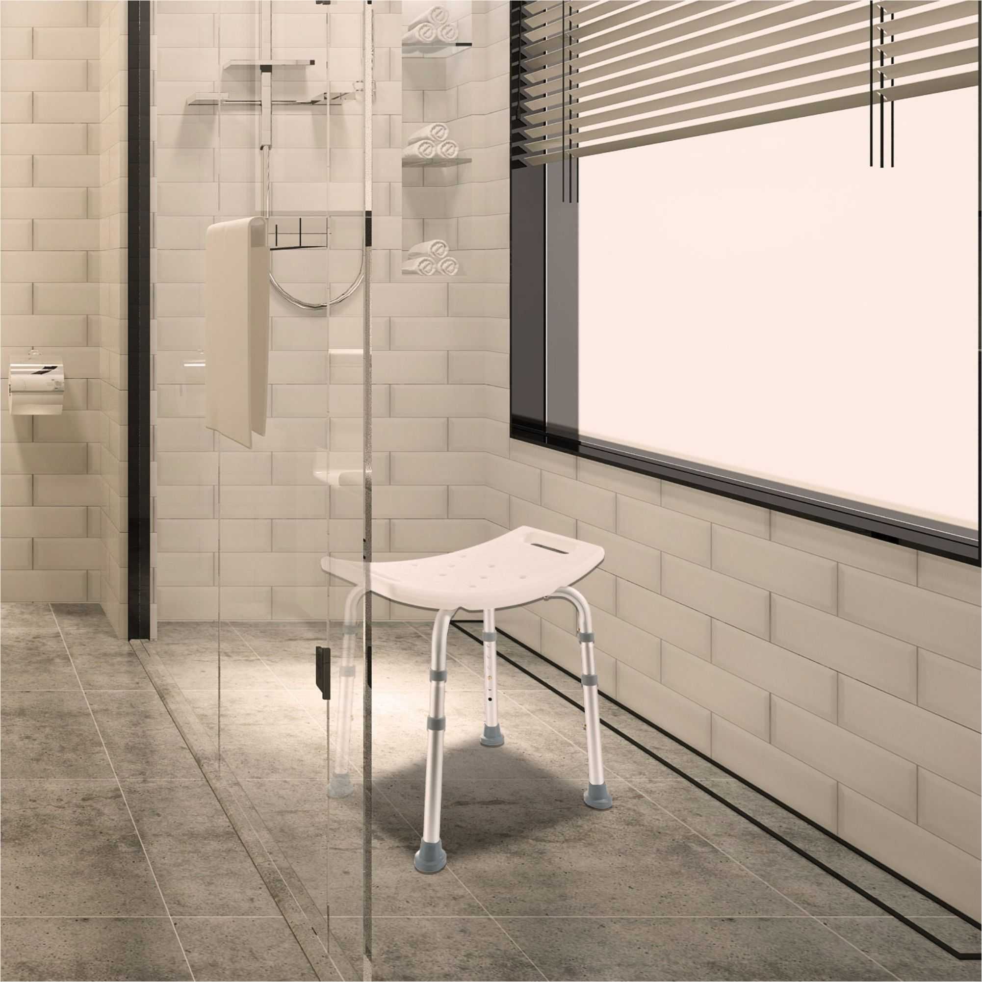 Siedzisko prysznicowe taboret stołek pod prysznic regulowana wysokość