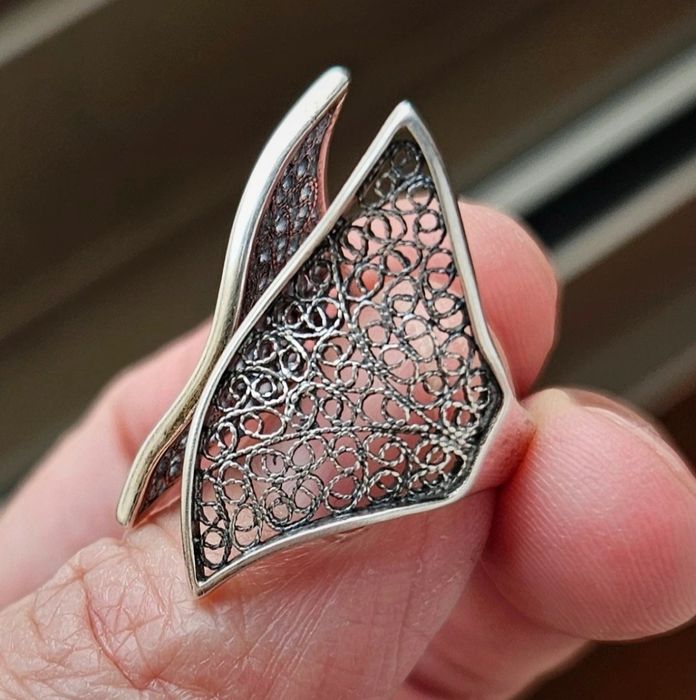 Anel Filigrana Portuguesa - prata 925