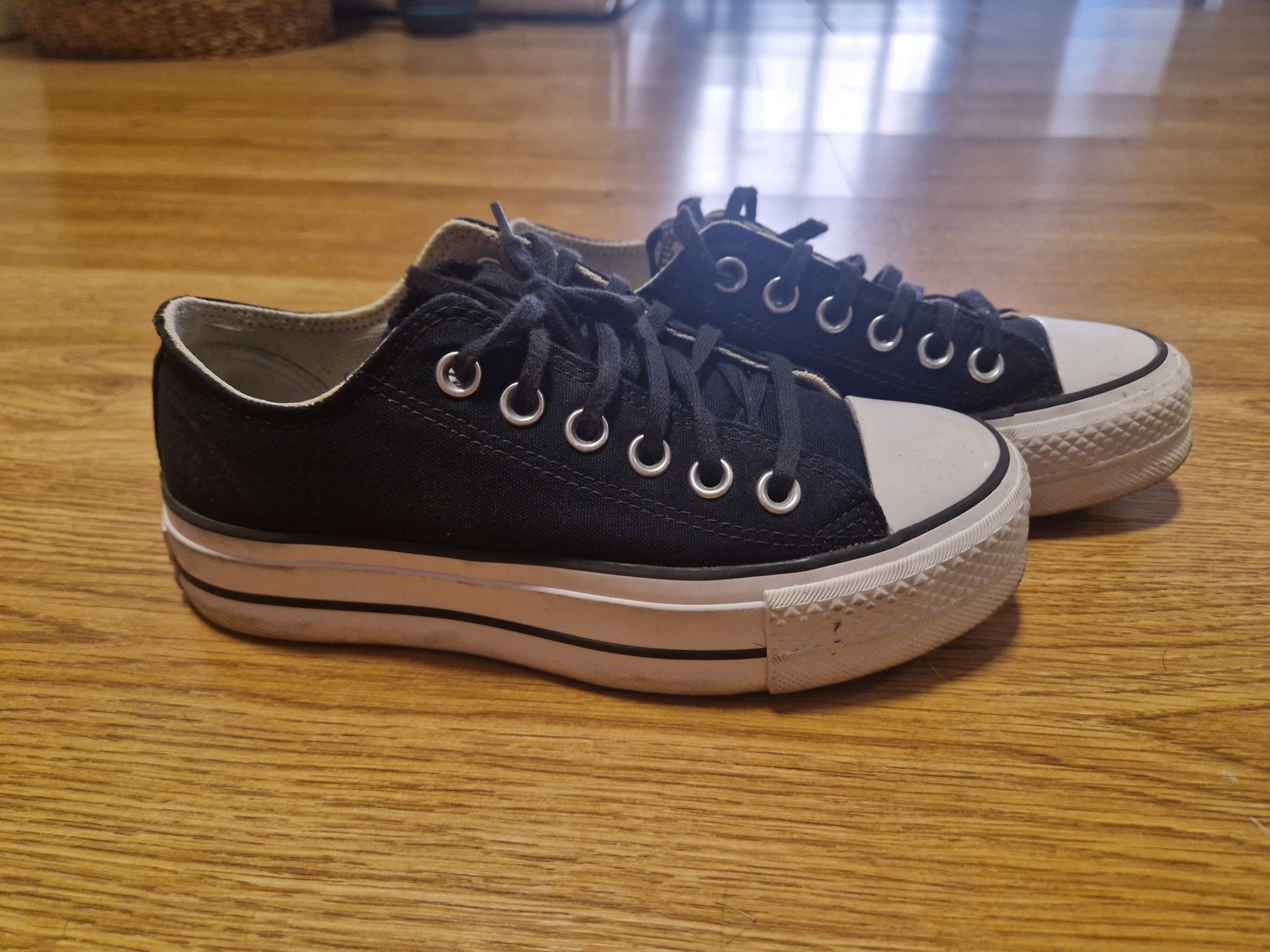 Converse All Star Plataforma Pretas - 36
