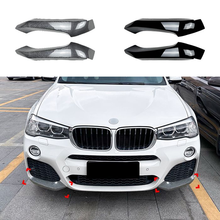 Сплиттер накладки бампера клыки BMW F25 диффузор спойлер губа сплiтер