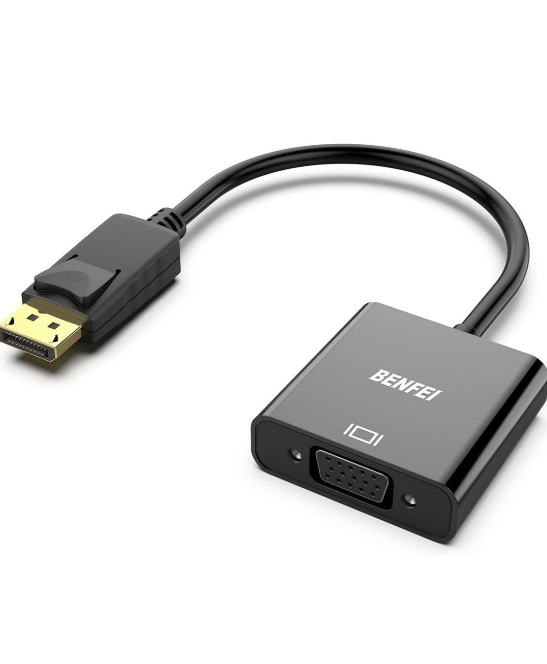 Kompaktowy, przenośny adapter DisplayPort do VGA firmy BENFEI