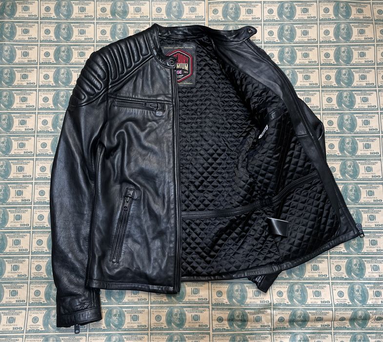 Чоловіча куртка з натуральної шкіри Superdry Moto racer