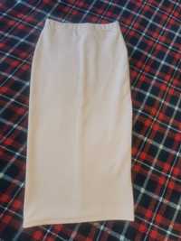 Długa dopasowana spódnica pudrowy róż S/M