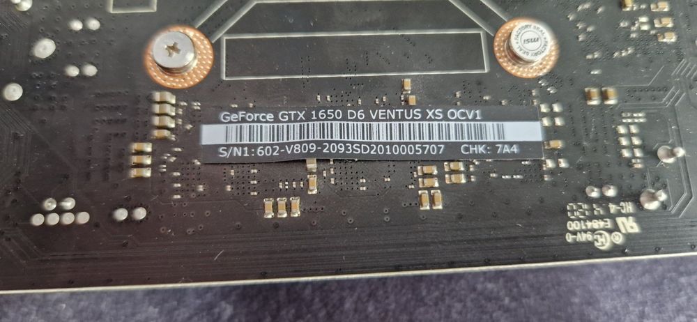 Karta graficzna GeForce GTX 1650 D6 VENTUS XS OCV1
