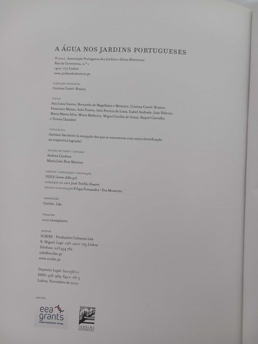 A água nos Jardins Portugueses