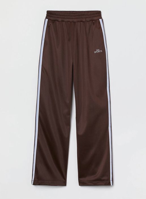 Штани H&M прямі однотонні коричневі спортивні