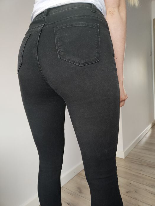 Goodies czarne rurki z koronką w nogawce XS