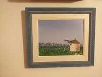 Quadro pintado a tinta de óleo por J. Sampaio datado em 1995.