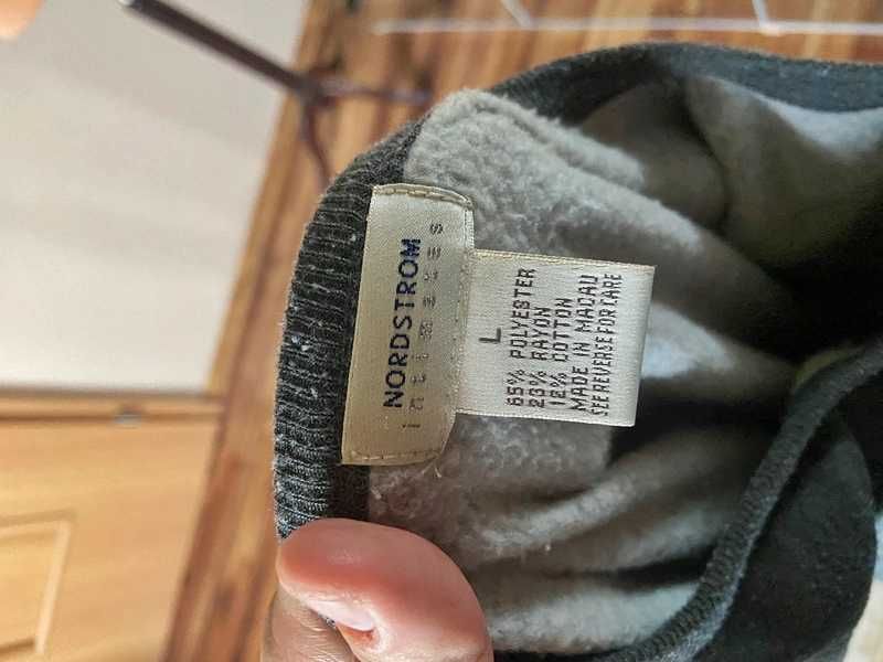 Nordstrom intimates sweter grubszy szary dres oversize luzny l