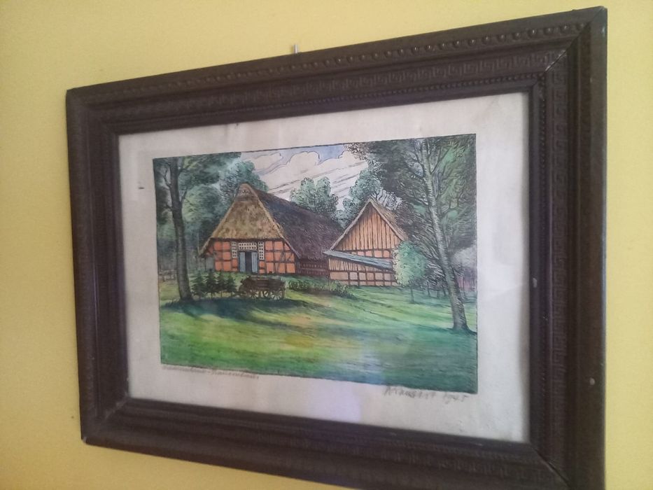 Antyk obraz pejzaż 1945