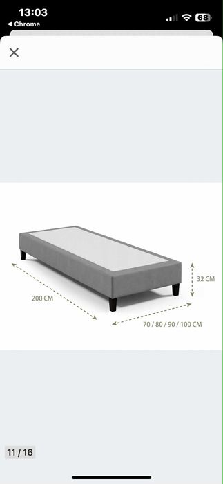 Łóżko z materacem FBF 90 cm