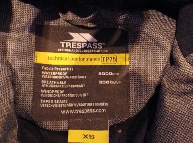 Kurtka Trespass zimowa płaszcz narciarski