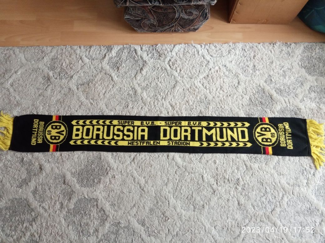 Szalik Borussia Dortmund oldschool retro dwustronny