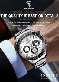 Мужские часы с хронографом POEDAGAR Chronograph Quartz Watch браслет