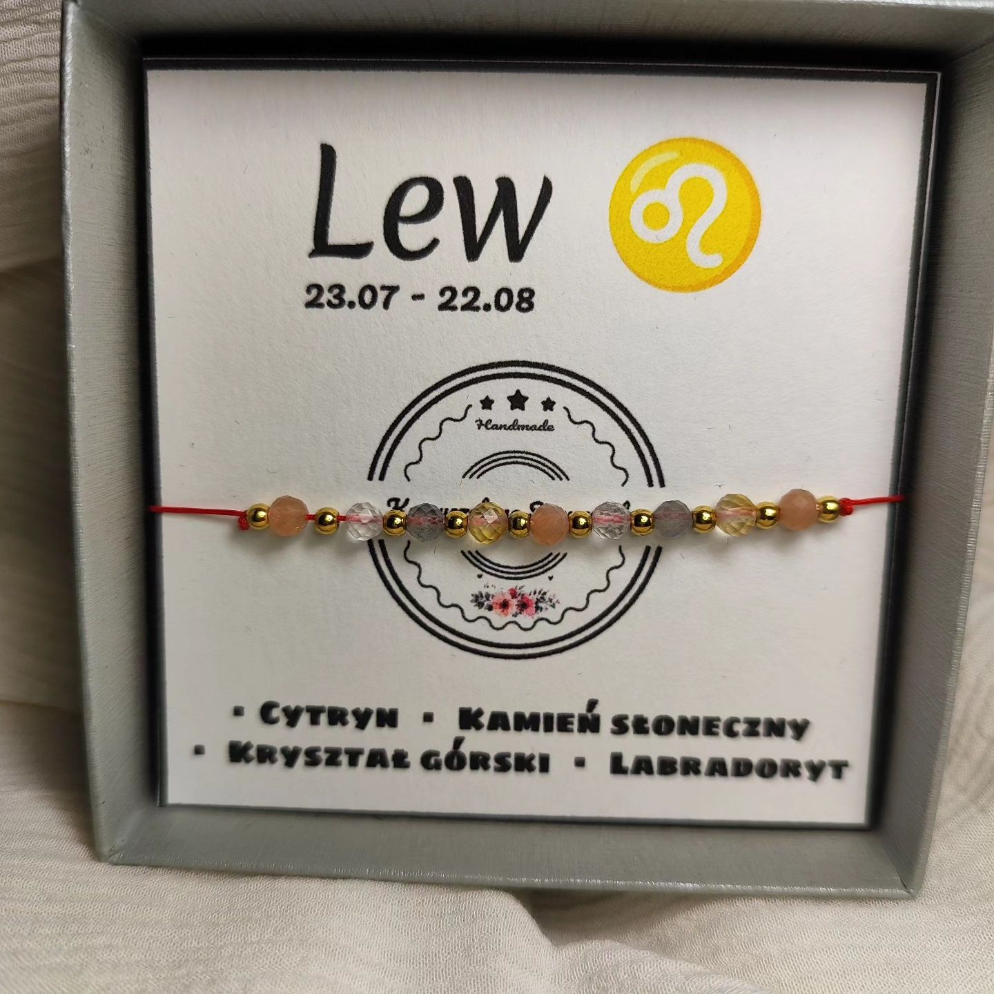 Bransoletka Zodiakalna Lew
