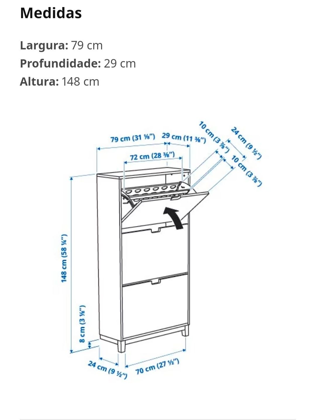 Sapateira Ställ Ikea, castanha, como nova