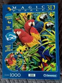 Papugi, puzzle 3D, 1000 elementów