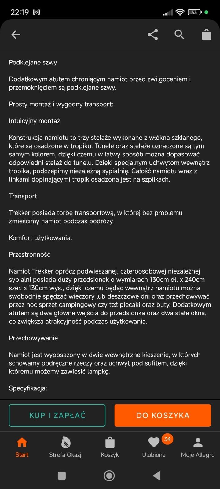 Sprzedam namiot 4-osobowy