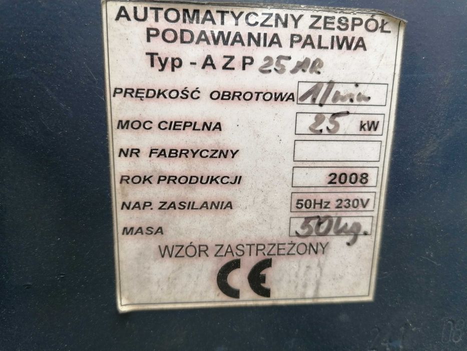 Podajnik do pieca ekogroszek + pojemnik na opał 225kg Dziubarczyk