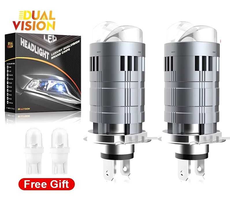 Світлодіодні Led лампи H4 mini led lens Bi-Led линзи
