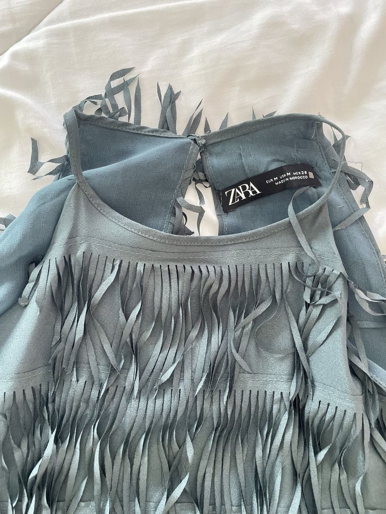 Vestido de Festa - Cinza Azulado