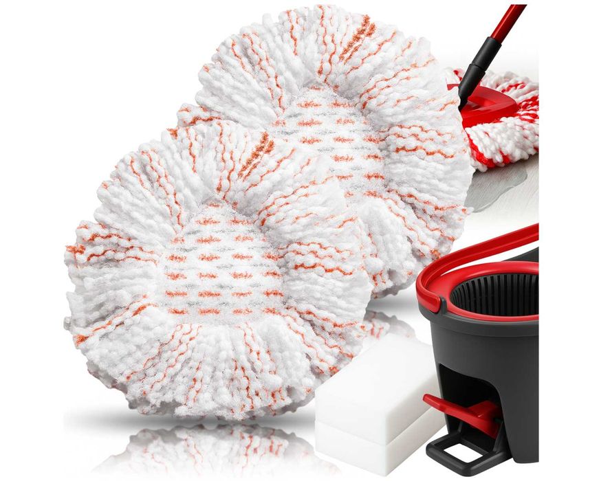 2x Wkład do Mopa Obrotowego Vileda Turbo Zapas Mocne+ Gratis Gąbki