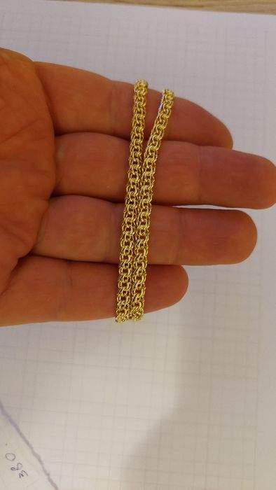 Złoty łańcuszek splot galibardi