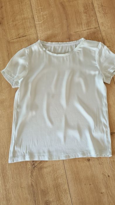 Bluzka Marc Cain. 95% Jedwab Silk. Szałwiowy. Rozmiar 36 S / 38 M