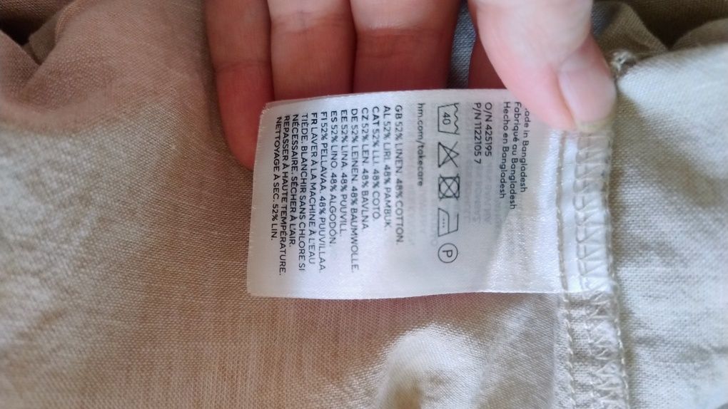 Lniana dłuższą koszula oversize plus size