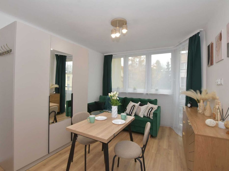 Nowa kawalerka oddzielna sypialnia balkon Dąbrowskiego Politechn 5min