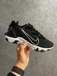 Чоловічі кросівки найк реакт чорні Nike React Vision Black/White