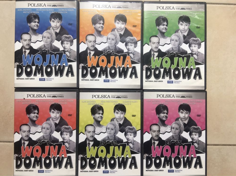 Serial Wojna Domowa płyta DVD zestaw 6 szt Jerzy Gruza