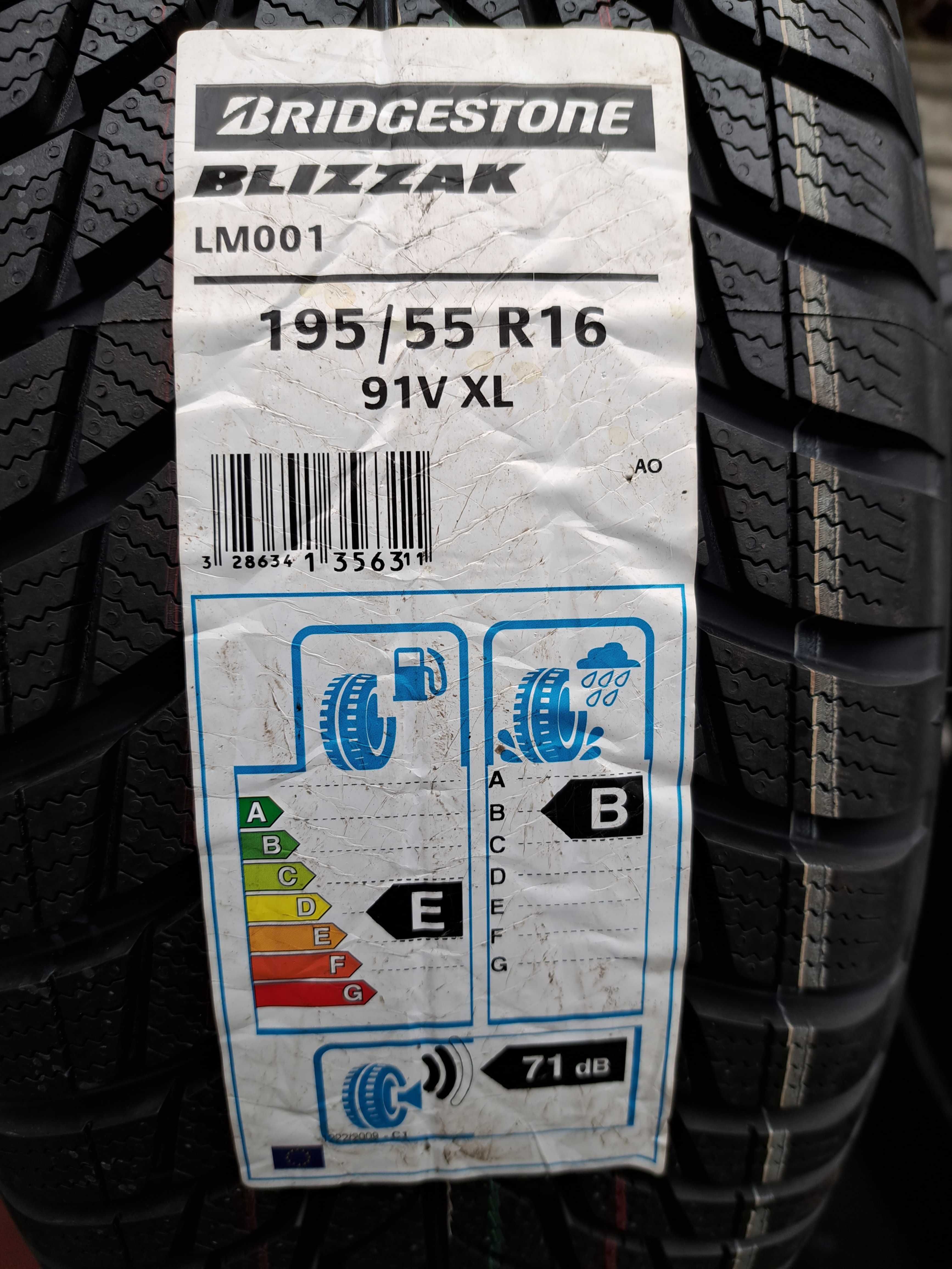 4 Opony NOWE zimowe 195/55 R16 Bridgestone Montaż i wyważanie Gratis!